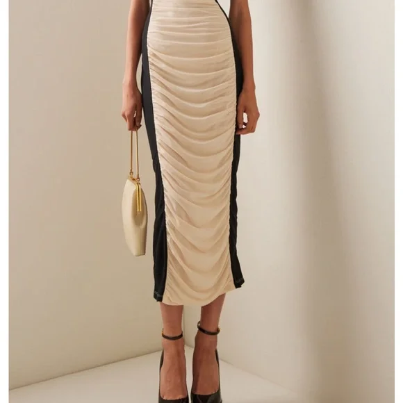 rotate off shoulder dress Off Shoulder Mini Dress Creme White